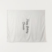 Aangepaste verjaardags script naam vlag stof banne wandkleed (Voorkant (horizontaal))