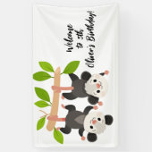 Aangepaste verjaardags welkom voor lieve opossums spandoek (Verticaal)