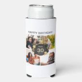 Aangepaste verjaardagsballon 4 Fotocollage Seltzer Blikjeskoeler (Seltzer Achterkant)