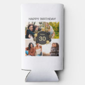 Aangepaste verjaardagsballon 4 Fotocollage Seltzer Blikjeskoeler (Achterkant)