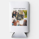 Aangepaste verjaardagsballon 4 Fotocollage Seltzer Blikjeskoeler (Voorkant)