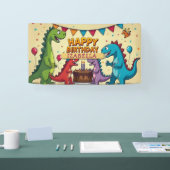 Aangepaste verjaardagsbanner dinosaurus voor kinde spandoek (Beurs)