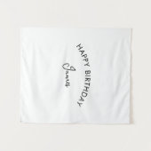 Aangepaste verjaardagsbanner, gepersonaliseerde ve wandkleed (Voorkant (horizontaal))