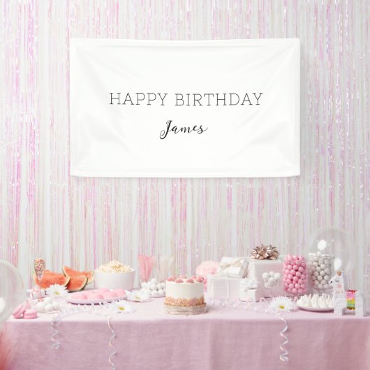 Aangepaste verjaardagsbanner Gepersonaliseerde ver Spandoek (Feest)