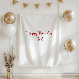 Aangepaste Verjaardagsbanner Stof Naam Bord Minima Wandkleed