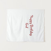 Aangepaste Verjaardagsbanner Stof Naam Bord Minima Wandkleed (Voorkant (horizontaal))