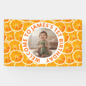 Aangepaste verjaardagsbanner voor kinderen met fot spandoek (Horizontaal)