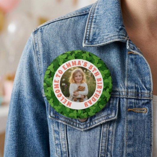 Aangepaste verjaardagsbutton voor kinderen met fot ronde button 3,2 cm
