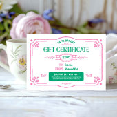 Aangepaste verjaardagscadeaubon kaart