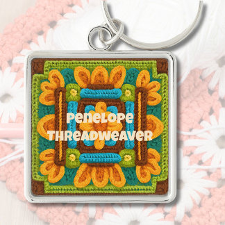 Aangepaste verjaardagscadeaus voor Crocheters Moed Sleutelhanger