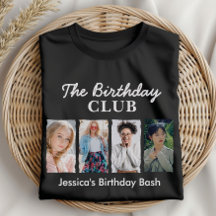 Aangepaste verjaardagsclub met 4 foto's en naam