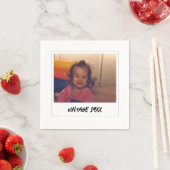 Aangepaste  Verjaardagsfeest Baby Foto servetten (Insitu)