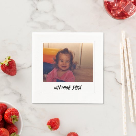 Aangepaste  Verjaardagsfeest Baby Foto servetten (Insitu)