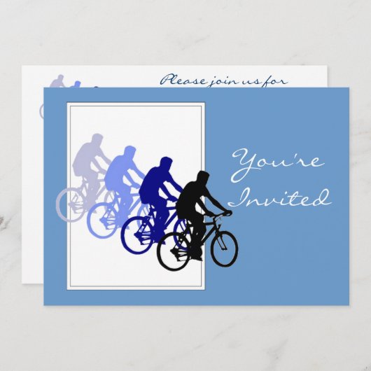 Aangepaste verjaardagsfeest, fiets, fiets, fietsen kaart (Voorkant / Achterkant)