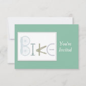 Aangepaste verjaardagsfeest, fiets, fiets, fietsen kaart (Voorkant)