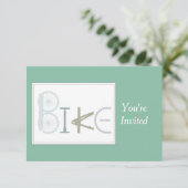 Aangepaste verjaardagsfeest, fiets, fiets, fietsen kaart (Staand voorkant)