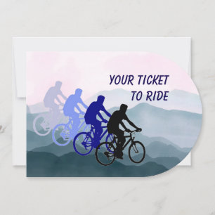 Aangepaste verjaardagsfeest, fiets, fiets, fietsen kaart