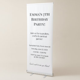 Aangepaste verjaardagsfeest intrekbare banner roll-up banner
