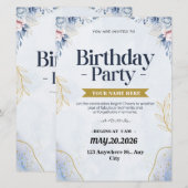 Aangepaste verjaardagsfeest uitnodiging verrassing (Voorkant / Achterkant)