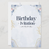 Aangepaste verjaardagsfeest uitnodiging verrassing (Achterkant)