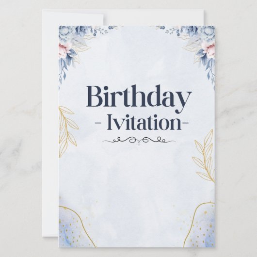 Aangepaste verjaardagsfeest uitnodiging verrassing (Achterkant)