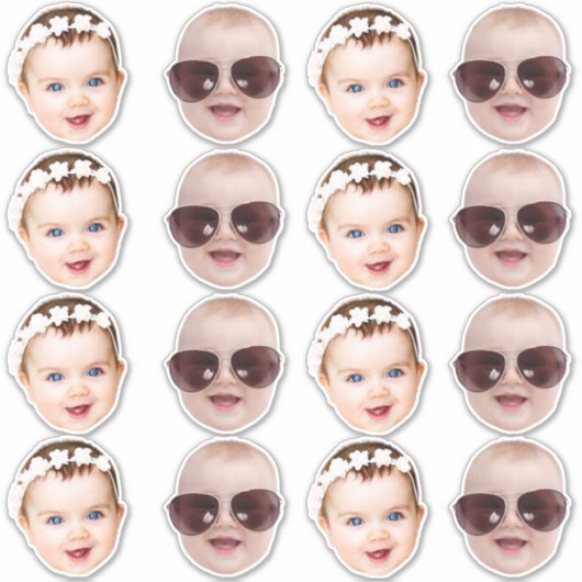 Aangepaste verjaardagsfeestgunsten, 30e verjaardag sticker (Voorkant)