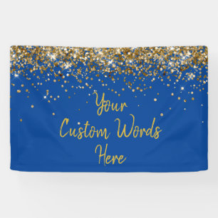 Aangepaste verjaardagsfeestje fotohokje blauw en g spandoek