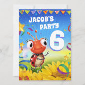 Aangepaste Verjaardagsfeestje nodig jongen 6yrs ou Kaart (Voorkant)