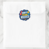 Aangepaste verjaardagsfeestje sticker voor kindere (Tas)