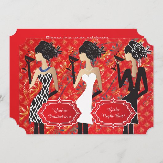 Aangepaste verjaardagsfeestje voor meisjes kaart (Voorkant / Achterkant)