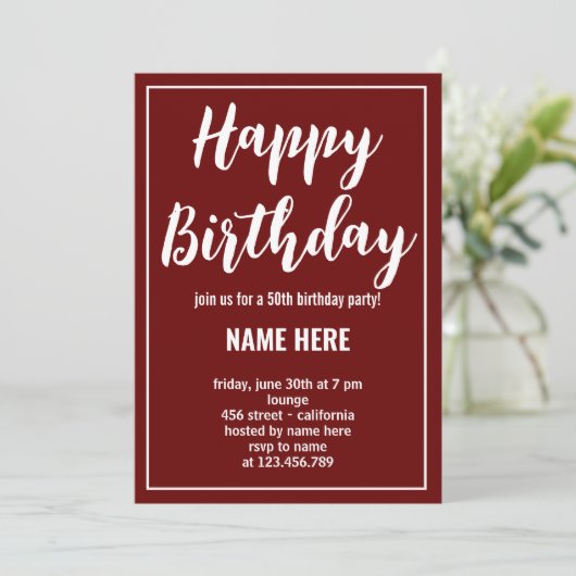 AANGEPASTE VERJAARDAGSFEESTJES KAART (Staand voorkant)