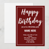 AANGEPASTE VERJAARDAGSFEESTJES KAART (Voorkant / Achterkant)