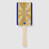 Aangepaste verjaardagsfeestprogrammas voor volwass handwaaier (Achterkant)