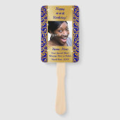 Aangepaste verjaardagsfeestprogrammas voor volwass handwaaier (Voorkant)