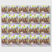 Aangepaste verjaardagsfoto cadeaupapier (Vlak)