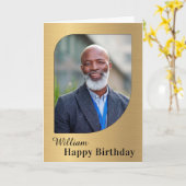 Aangepaste verjaardagsfoto kaart (Gele Bloem)