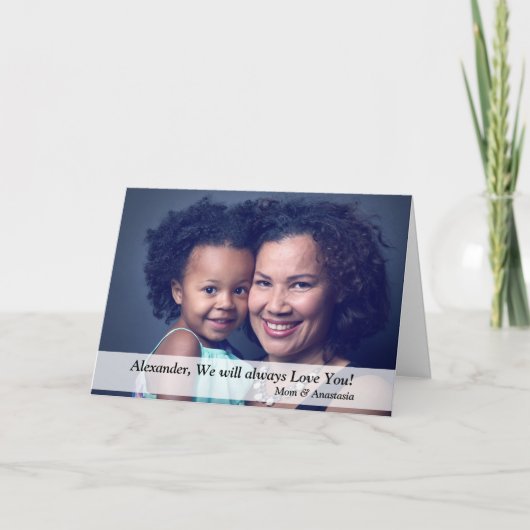 Aangepaste verjaardagsfoto kaart (Voorkant)