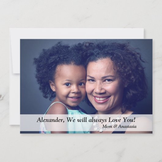 Aangepaste verjaardagsfoto personaliseren kaart (Voorkant)