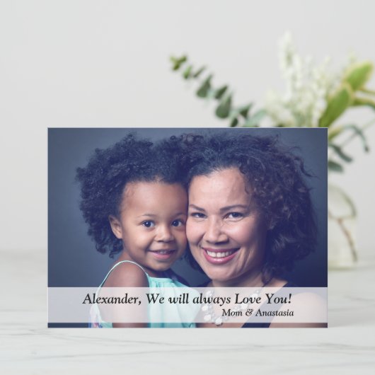 Aangepaste verjaardagsfoto personaliseren kaart (Staand voorkant)