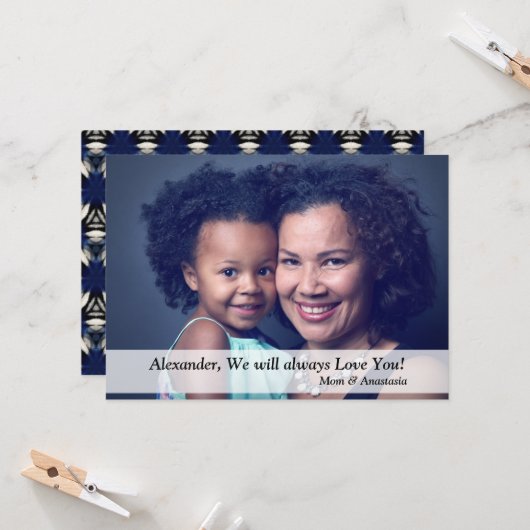 Aangepaste verjaardagsfoto personaliseren kaart (Voorkant / Achterkant in situ)