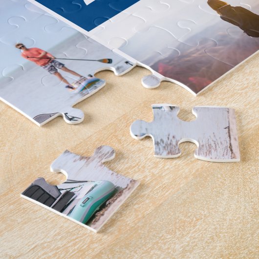 Aangepaste verjaardagsfotocollage legpuzzel (Zijkant)