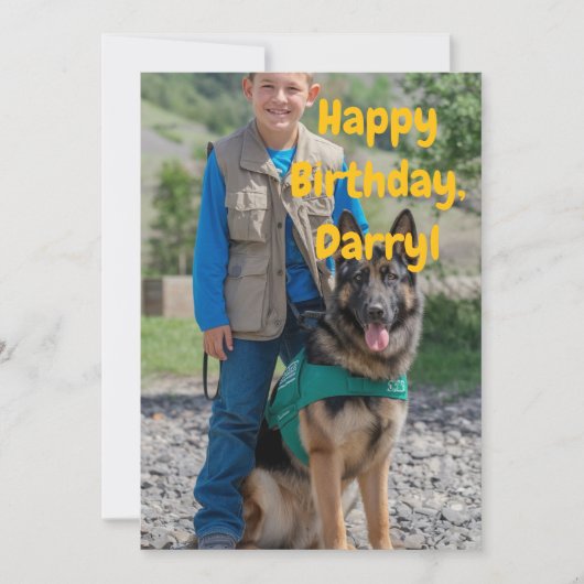 Aangepaste verjaardagsgroet voor een jongen en zij kaart (Voorkant)