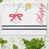 Aangepaste Verjaardagshanddoek Theedoek (Gevouwen)