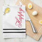 Aangepaste Verjaardagshanddoek Theedoek (Quarter Fold)