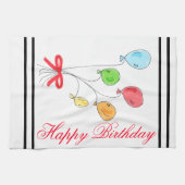 Aangepaste Verjaardagshanddoek Theedoek (Horizontaal)