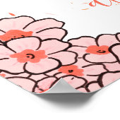 Aangepaste verjaardagskaart konijn bloemen poster (Hoek)