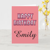 Aangepaste verjaardagskaart met naam Sjabloon (Gele Bloem)