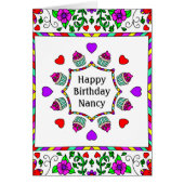 Aangepaste verjaardagskaart voor binnenste kleurpa (Voorkant)