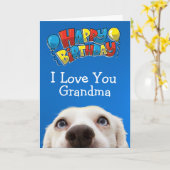 Aangepaste verjaardagskaart voor je oma kaart (Gele Bloem)