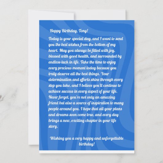 Aangepaste verjaardagskaarten - Leuke & Unieke Des Kaart (Achterkant)